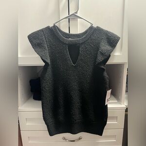 SO Black Knit Sleeveless Top